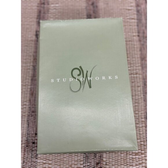 Studio Works Brown Slip-On Heels 8M 2.75" Heel Height Faux Leather Shoes - Picture 7 of 7